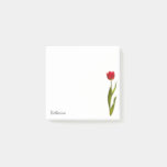Name - Tall Red Tulip Spring Floral Photography Post-it Notes