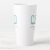 Name Teal Black CEO Latte Mug (Front)