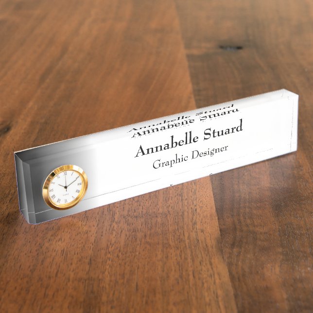 Name Template Business Card Desk Name Plate (Side)