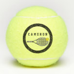 Name Tennis Racquet | Balls Monogram at Zazzle