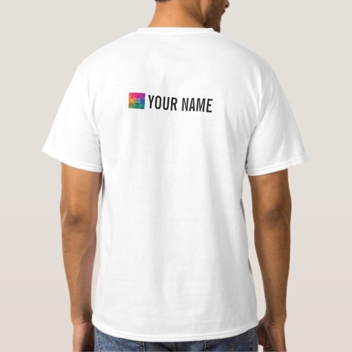 Name Text Company Logo Here Mens Work Value T_Shirt