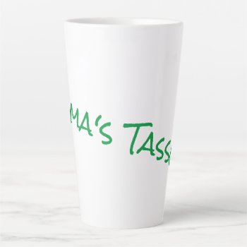 Name/text Latte Mug by MehrFarbeImLeben at Zazzle