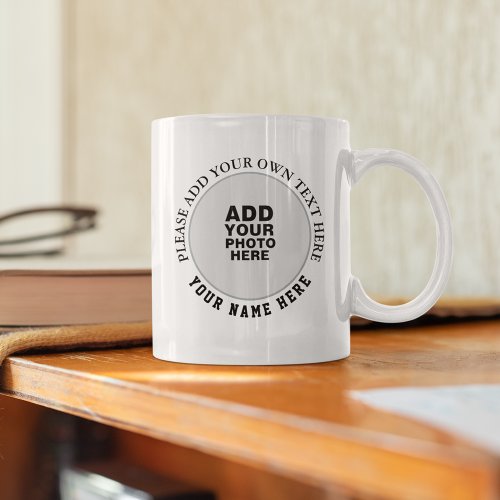 Name text  photo keepsake coffee mug