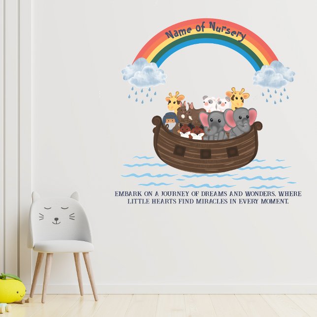 Name Text Saying Noah's Ark Christian Nursery Wall Decal (Creator Uploaded)