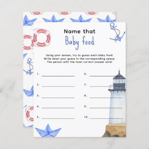 Name that baby food - baby shower game