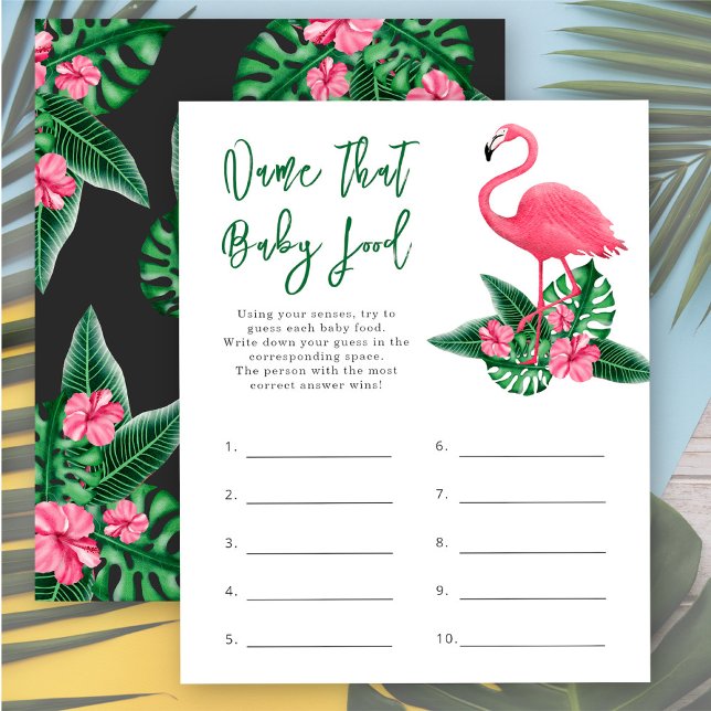 Name that baby food - flamingo baby shower game (Creator Uploaded)