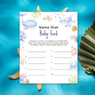 Name that baby food Ocean baby shower game