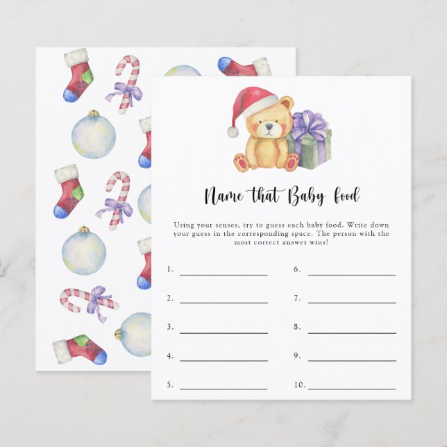 Name that baby food shower game (Front/Back)