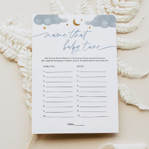 Name That Baby Tune Twinkle Star Baby Shower Game Invitation