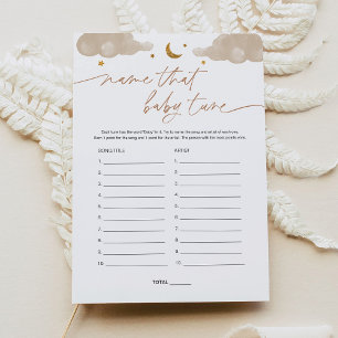 Name That Baby Tune Twinkle Star Baby Shower Game Invitation