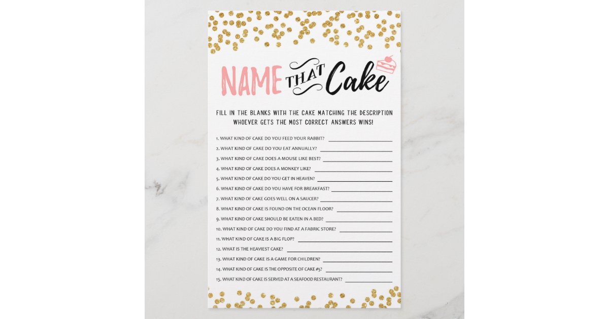 name-that-cake-game-with-answers-zazzle for Free Printable Name That Cake Game Name that cake game with Answers | Zazzle for Free Printable Name That Cake Game