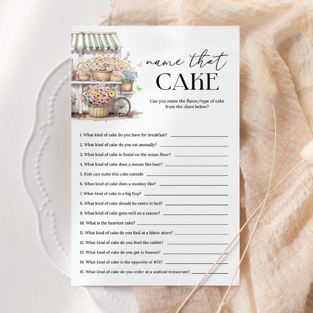 Name That Cake Off The Market Bridal Shower Game (Creator Uploaded)
