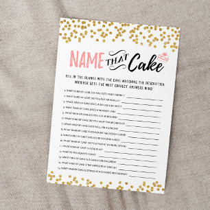 Name that cake with Answers game Card