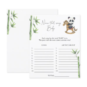 Name that song \ Bear theme baby shower game