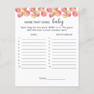Name that song \ Peach baby shower game