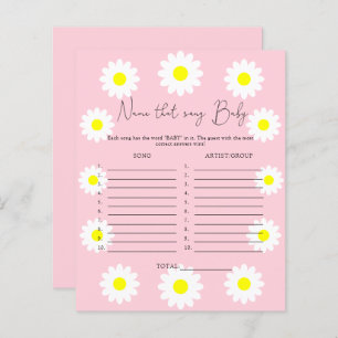 Name that song \ Wildflowers baby shower game