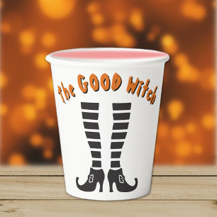 Name, The Good Witch Legs & Shoes Halloween Paper Cups