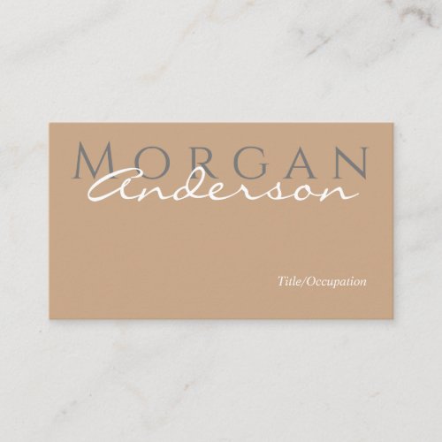 Name Title  Contact Info QR code Tan Grey White Business Card