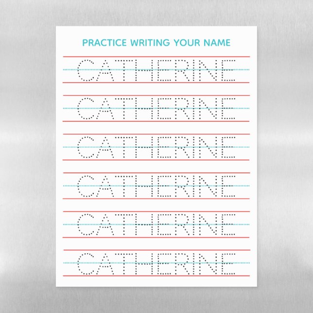 Name Tracing Handwriting Practice Magnetic Dry Erase Sheet (Vertical)