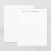 Name Trendy Minimalist Professional Plain Paper (Front/Back)