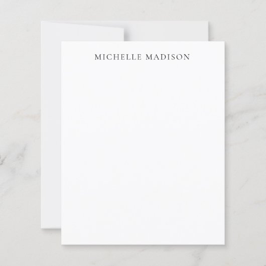 Name Trendy Minimalist Professional Plain Paper (Front)