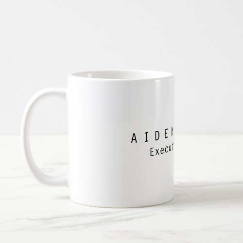 Name Trendy Stylish Modern Minimalist  Coffee Mug