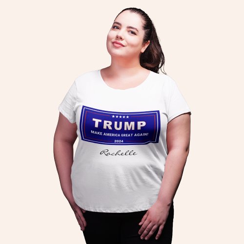 Name Trump 2024 MAGA Election Comfy Plus Size T_Shirt