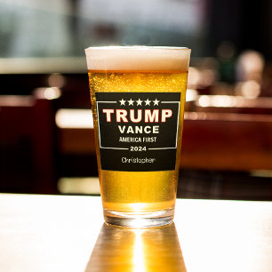 Name, Trump-Vance 2024 Election Keepsake Pint Glass