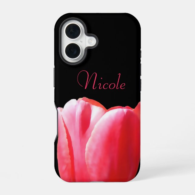 Name Tulip Bloom Rising Iphone Case (Back)