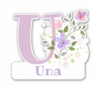 Letter U' Sticker