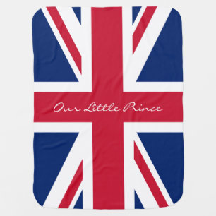 Name Union Jack Red White Blue Flag Baby Blanket