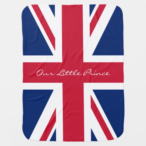 Name Union Jack Red White Blue Flag Baby Blanket