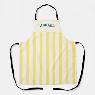 Name Vintage Yellow Stripes Apron