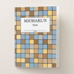 [ Thumbnail: Name + Wheat Field Harvest Inspired Tiles Pattern Pocket Folder ]