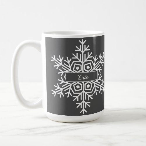 name winter snowflake coffee mug