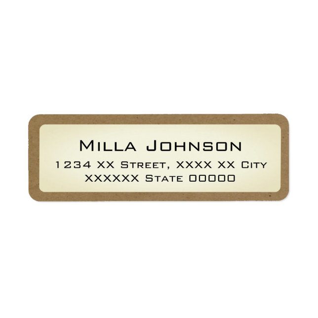 name with brownish border label (Front)