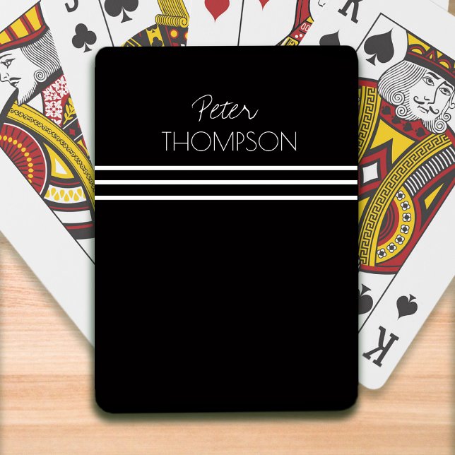 name with white stripes on black  poker cards (Creator Uploaded)