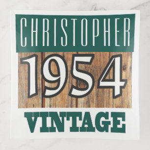 Name with Year 1954 Vintage Trinket Tray