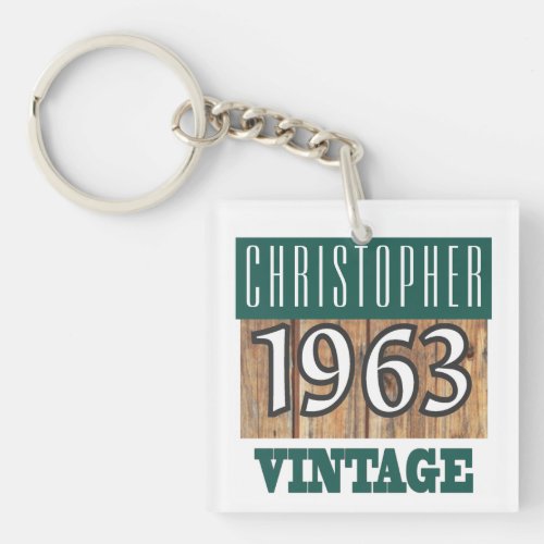 Name with Year 1963 Vintage Keychain