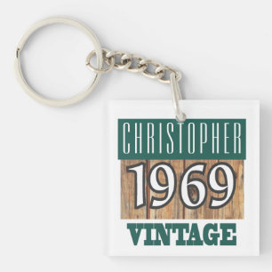Name with Year 1969 Vintage Keychain