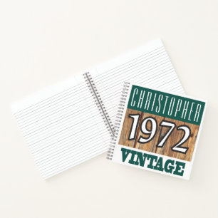 Name with Year of birth 1972 Notebook