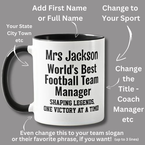 Name Worlds Best Football Team Manager  Mug