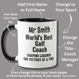 Name, Worlds Best Golf Coach  Mug