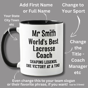 Name, Worlds Best Lacrosse Coach Mug