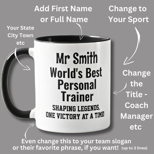 Name Worlds Best Personal Trainer Mug
