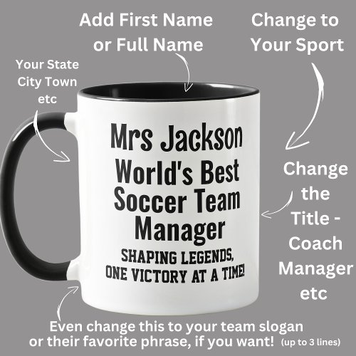 Name Worlds Best Soccer Team Manager  Mug