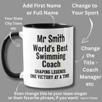 Name, Worlds Best Swimming Coach  Mug