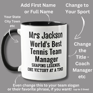 Name, Worlds Best Tennis Team Manager Mug