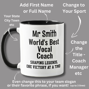 Name, Worlds Best Vocal Singing Coach Mug