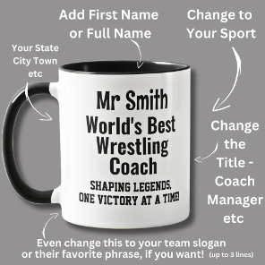 Name, Worlds Best Wrestling Coach  Mug